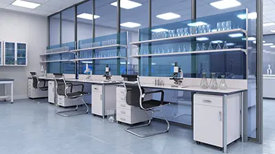 Pintura electrostática en laboratorios
